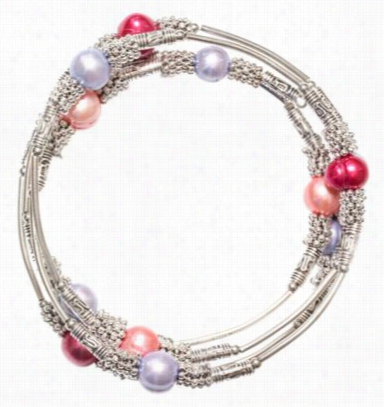 Amanda Bllu Berry Pearl Silver Spiral Bracelet