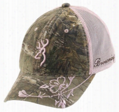 Browning Country Girl Camo Cap For Ladies - Realtree Xtra/pink