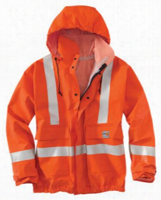 Carhartt Fl Ame-resistant Rain Jerkin For Menn - Bold Orange - L