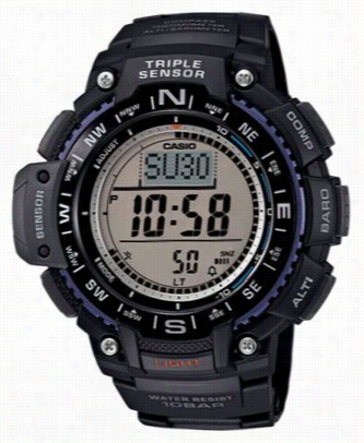 Casio Triple Sensor Digital Watch For Men With Res In Band