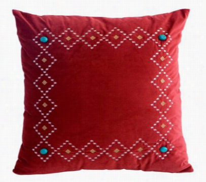 Cimarron Bedding Collection - Red Velvet Pillow - 1 8'x18'