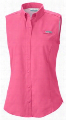 Columbia Tamiami Sleeveless Shirt For Ladies - Tropic Pink - Xs