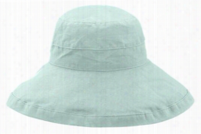 Dorfman Pacific Adjustable Big Brim Cotton Canvas Sun Hat Or Ladies - Aqua