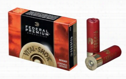 Federal Premium Vital-shok Buckshot Sohtshells-  #00 Shot - 12 Gauge - 2.75" - 1290 Fps