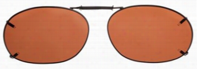 Fish Finderrs Rectangle 2 Clip-on Polarized Sunglasses - Gunmetal/amber 54