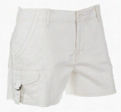 Natural Reflections Frayed  Hem Cargo Shorts In The Place Of Ladks - Blanc De Blanc - 10