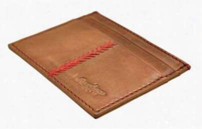 Rawlings Bsaeball Stitch Leather Card Case - Tan