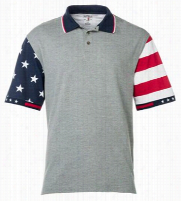 Redhead Flag Aacecnt Polo For Men - Grey - S