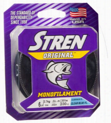 Stren Original Monofilament Fishing Ine -c Lear/blue Fluorescet - 6 Lb. Test - 1000 Yards