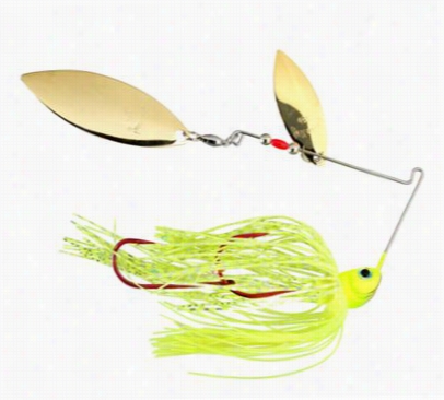 Strike King Kvd Spinnerbait - Double Willow - 3/8 Oz. - Super Chartreuse