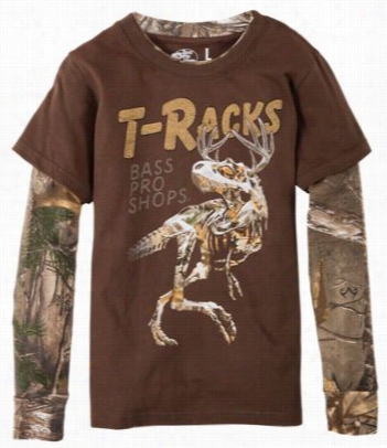 T-racks Layered T-shirt For Boys - Realtree Xta/coffee - S