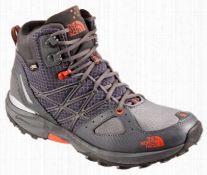 The Nnorth Fae Ultra Faspack Mid Gtx Gore-tex Hiking Boots For Men - Zinc Grey/valencia Orange - 10m