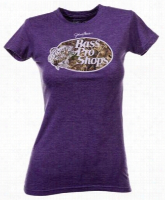 Truetimber Logo T~shirt For Ladies- Hsather  Purple - L