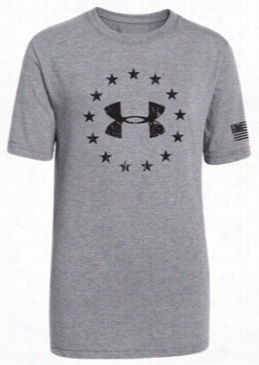 Under  Armour Freedom T-shirt For Boys - True Gray Heather - 