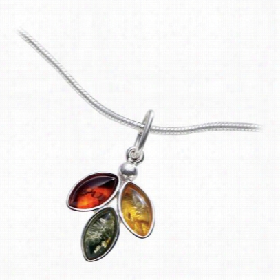 Vessel Tri-color Leaf Necklace - 18' Chain