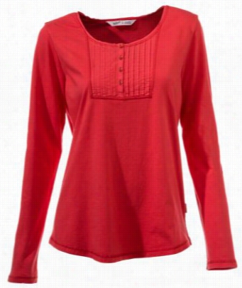 Woolrich First Forks Henley For Ladies - Hot Guava - M