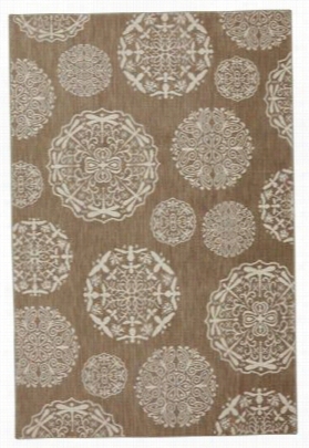 Bob Timberlake Reflections Collection Draggonfly Medallion Area Rug - Cornstalk - 63' X 94'