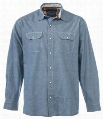 Bob Timverlake T Extured Dobby Denim Shirt For Men - Chambray - L