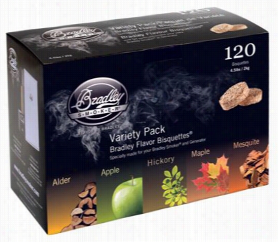 Bradley Smoker Bradley Flavor Bisquettes Variety Pack - 120 Pakd