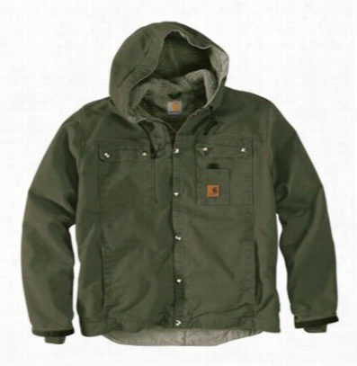 Carhartt Sandstone Hooded Multi-pocket Sherpa-lined Jackets For Men - Moss - 2xl