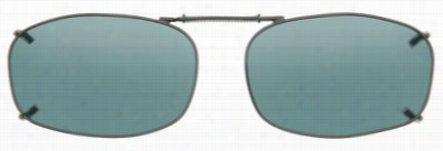 Cocoons Rectangle 5 Clip-ons Sunglasses - 54 - Gunmetal/gray