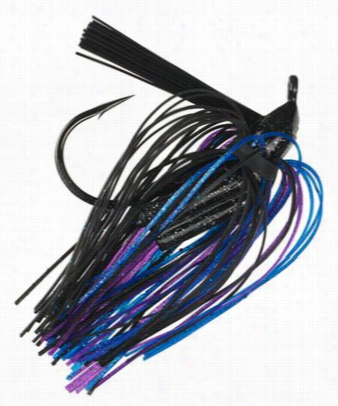 Lunker Lure Triple Rattleback Jig - 3/ 8oz. - Black/blue/purple