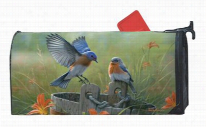 Magnet Works Majlwraps Magnetic Mailbox Cover - Bluebird Landing By The Hatman Brothers