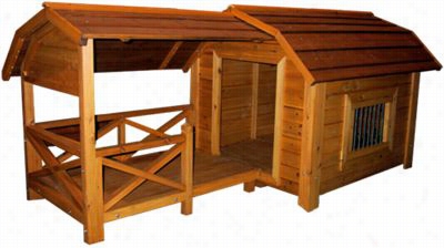 Merry Products Wooden Dog House - The Barn - Model Ql002