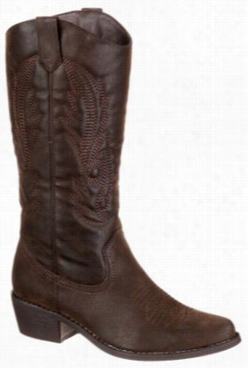 Natural Reflections Annie Western Boots For Ladies - Brow N - 7.5 M