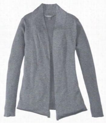 Natural Reflections Open Frotn Cardigan Swdater For Ladies - Gray - S