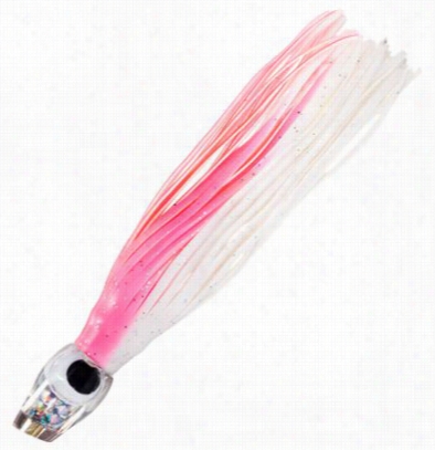 Off Shore Angler Haughty Watch Slaant Head Trolling Lure - 9-1/2' - Clear Head-pknk/white