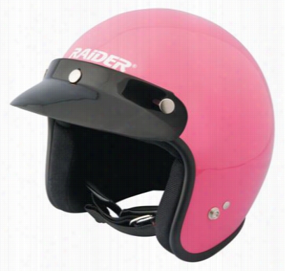 Raider Deluxe Open Face Helmet - Pink - Xs