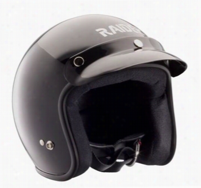 Raider Open Face Atv Helmet - Black - L