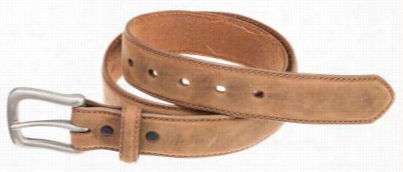 Redhead Crazy Horse Leather Double Stitch Belt For Men - Brown  - 34