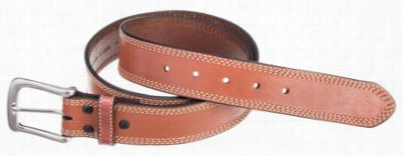 Redhead Leather Stitched Rows Belt Fr Men - Brown - 36