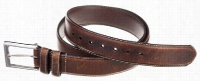 Redhead Silver Buckle Sandokan Lwather Belt For Men - Brown - 44