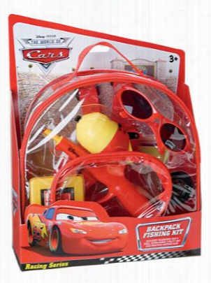 Shakespeare Cars Rod And Reel Backpack Fishing Kit For Kids