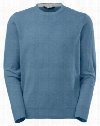 The North Put A ~  Mt. Tam Crew Sweater For Men - Cool Blue Heather - L