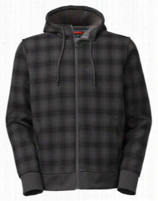 The North Face  Outbbound Full Zip Hooie For Men  - Asphalt Grey Plaid - S