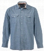 Bob Timberlake Textured Dobby Denim Shirt for Men - Chambray - L