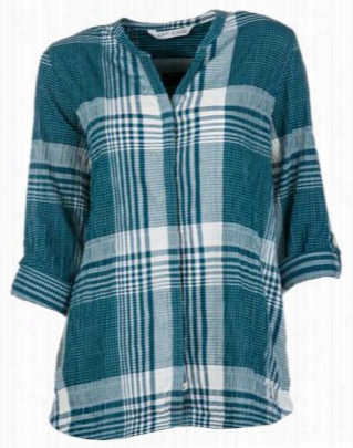 Woolrich Spring Fever Convertkble Shirt For Ladies - Atlantic - L