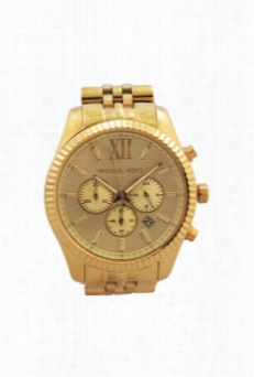 Mk8281 Chronograph Leington Gold-tone Stainless Steel Bracelet Watch