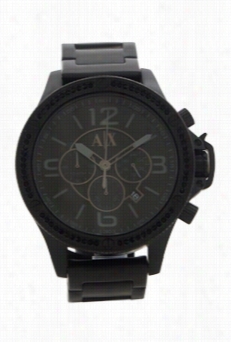 Ax1520  Chronograph Black Ion Plated Stainles Ssteel Brcelet Watch