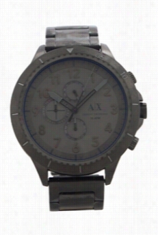 Ax 15 3chronograph Gunmetal Ion Plated Stainless Steel Bracelet Watch