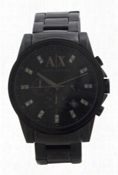 Ax2093 Chronograph Black Ion Plated Stainless Steel  Bracelet Watch