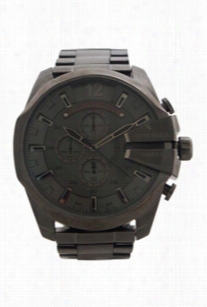 Dz4282 Chronograph Gunmetal Ion Plated Stainless Steel Bracelet Watch