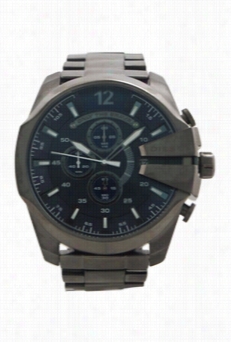 Dz4329 Chronograph Mega Chief Gunmetal Ion Plated Stainless Steel Braclet Watch