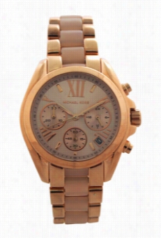 Mk 6066 Chronograph Minu Bradshaw Blush And Rose Gold-tone Stainless Steeel Watch