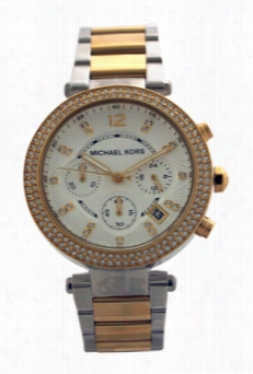 Mk5626 Chronograph Parker Two Tone Stainless Steel Bracelet Awtch