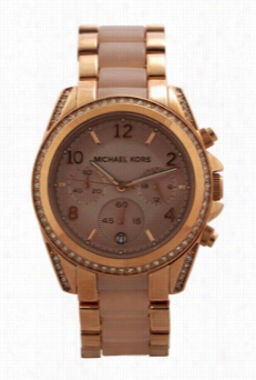 Mk5943 Chronog Raph Blai R Blush And Rose Gold_tone Stainless Steel Bracelet Watch